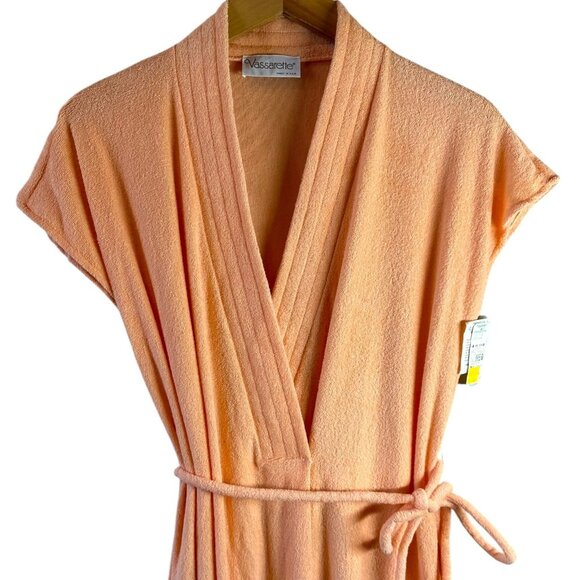 NOS Vintage 70's/80's Vassarette Peach Terry Wrap Robe Medium - Picture 3 of 9